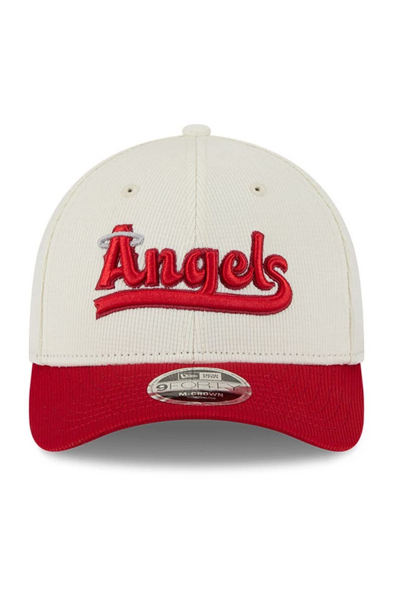 New Era Men's New Era Cream/Red Los Angeles Angels City Connect Batting Practice 9FORTY M-Crown Adjustable Hat, Alternate, color, Cream