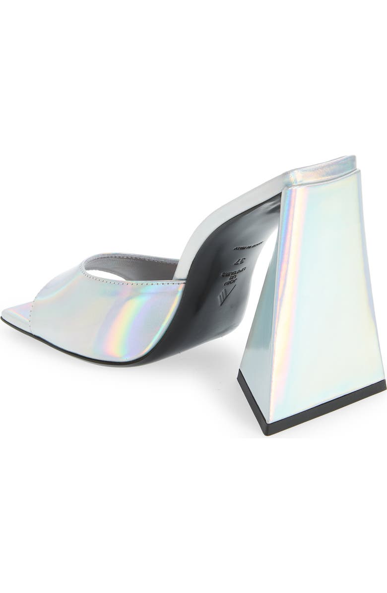 The Attico Devon Slide Sandal, Alternate, color, Holographic Silver