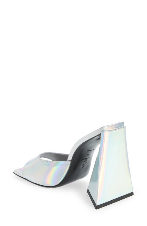 Attico The Devon Slide Sandal In Silver