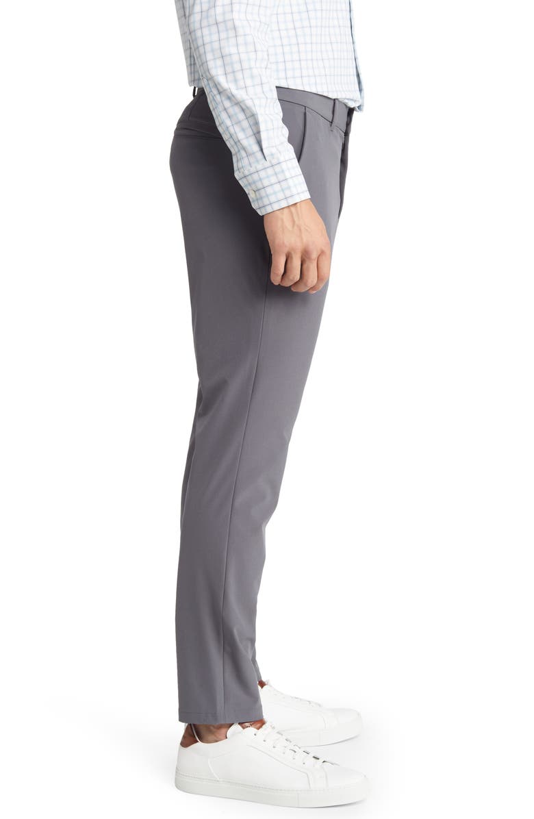 Mizzen+Main Helmsman Slim Fit Flat Front Golf Pants, Alternate, color, Charcoal Solid