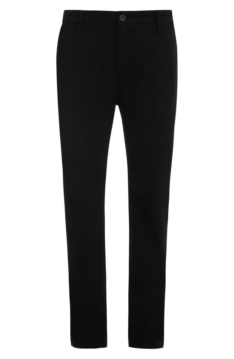 GUESS JEANS GJ Slim Straight Leg Cotton Twill Chinos, Alternate, color, Jblack-Black