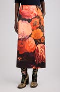 Dries Van Noten Sentista Flemish Floral Print Midi Skirt