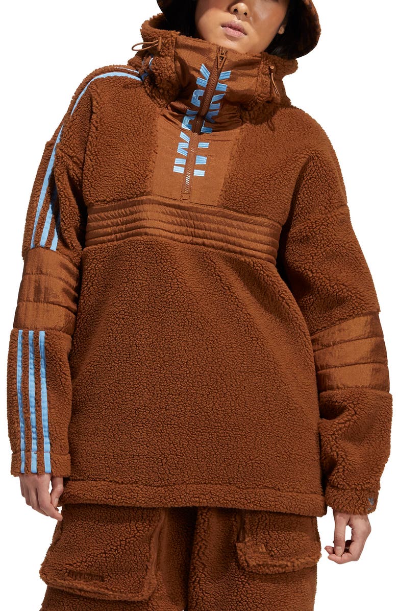adidas x IVY PARK Unisex Half Zip Fleece Hoodie, Main, color, 