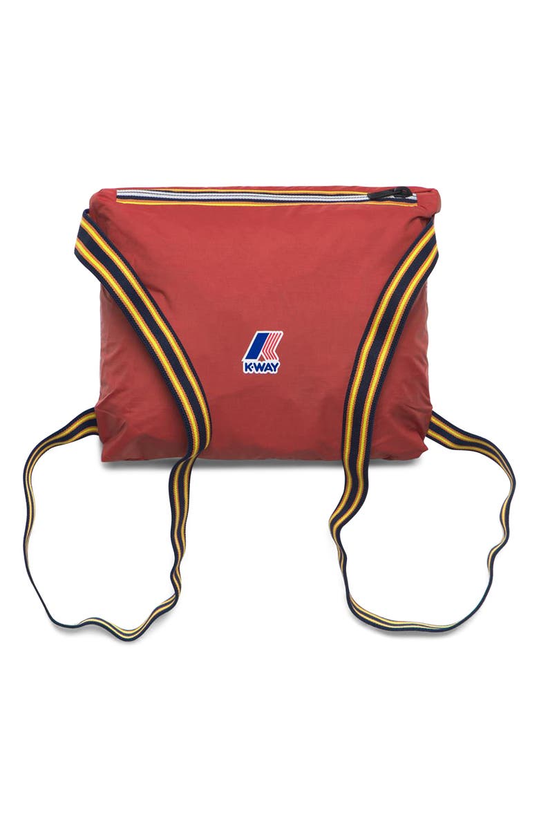 K-Way Le Vrai 4.0 Eiffel East Water Repellent Raincoat, Alternate, color, Red Jasper