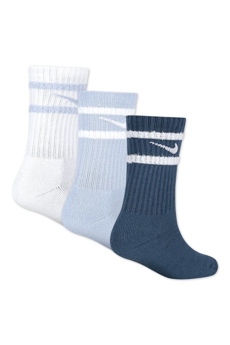Kids' Pack of 3 Crew Socks, Alternate, color, SAIL
