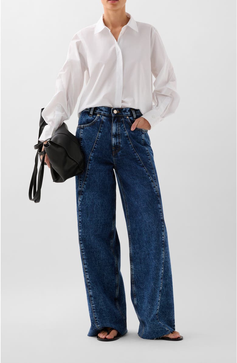 Scalpers Pleat Sleeve Shirt, Alternate, color, White