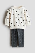 H&M 2-piece Ruffle-detail Cotton Set