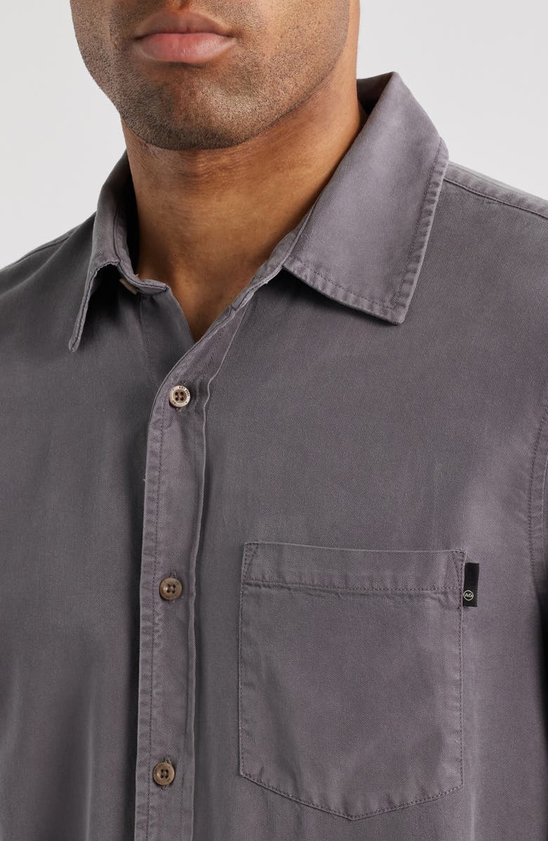 AG Aiden Solid Lyocell Button-Up Shirt, Alternate, color, Raw Iron