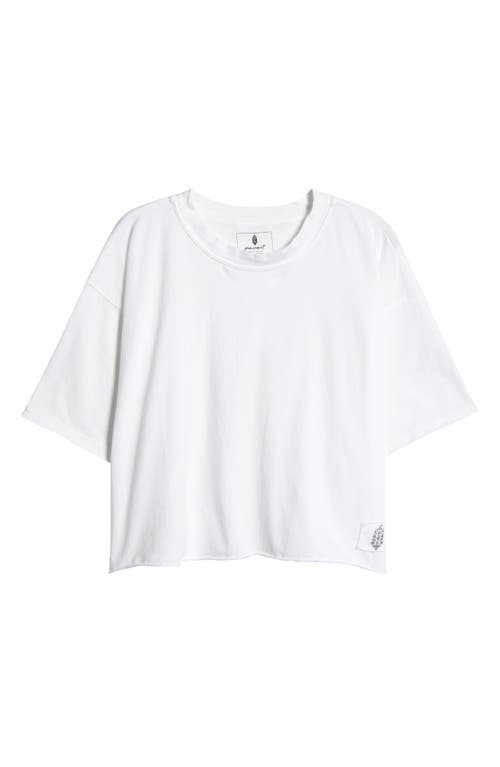 Free People Inspire Boxy Cropped Tee In White