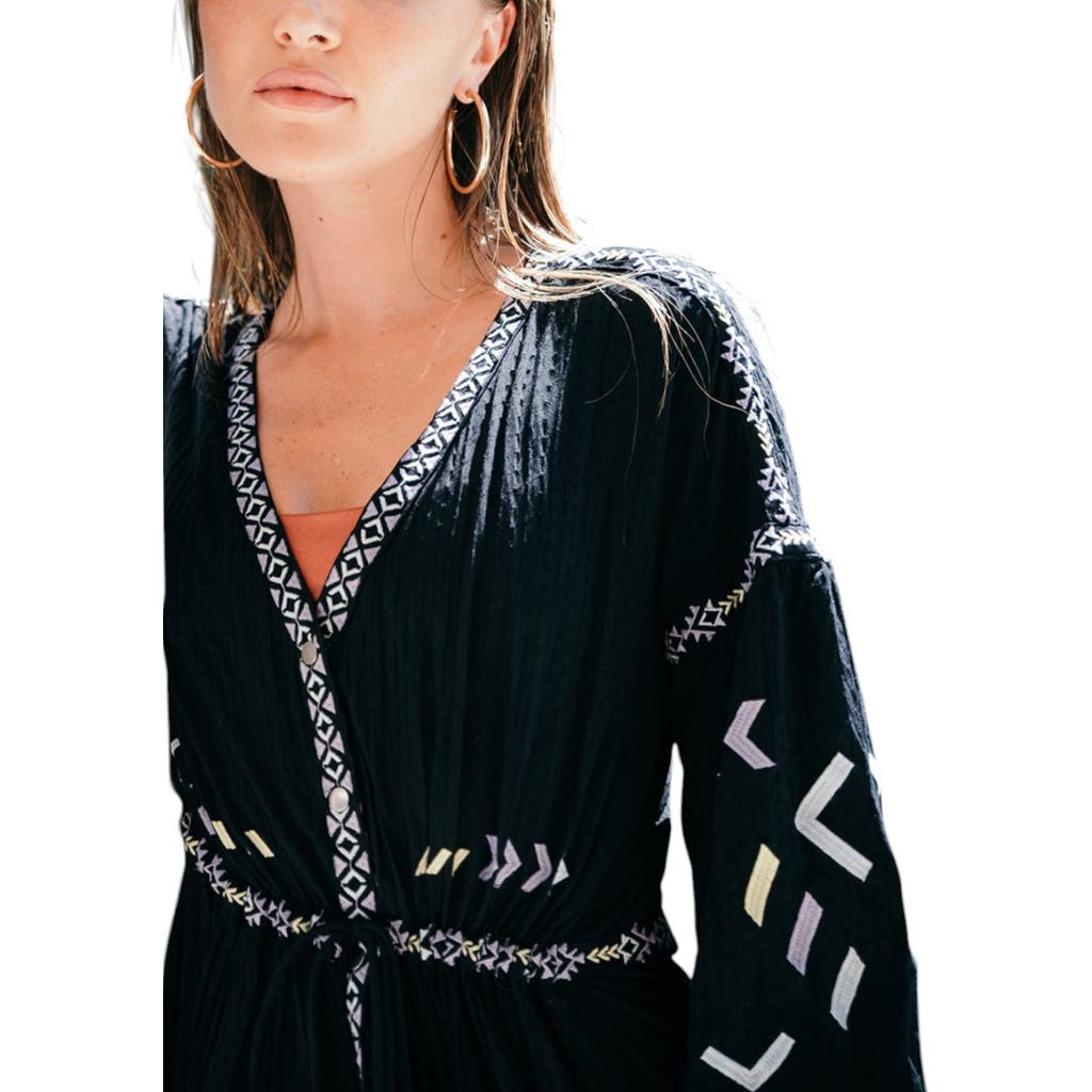 Biliblond Embroider Kaftan In Black