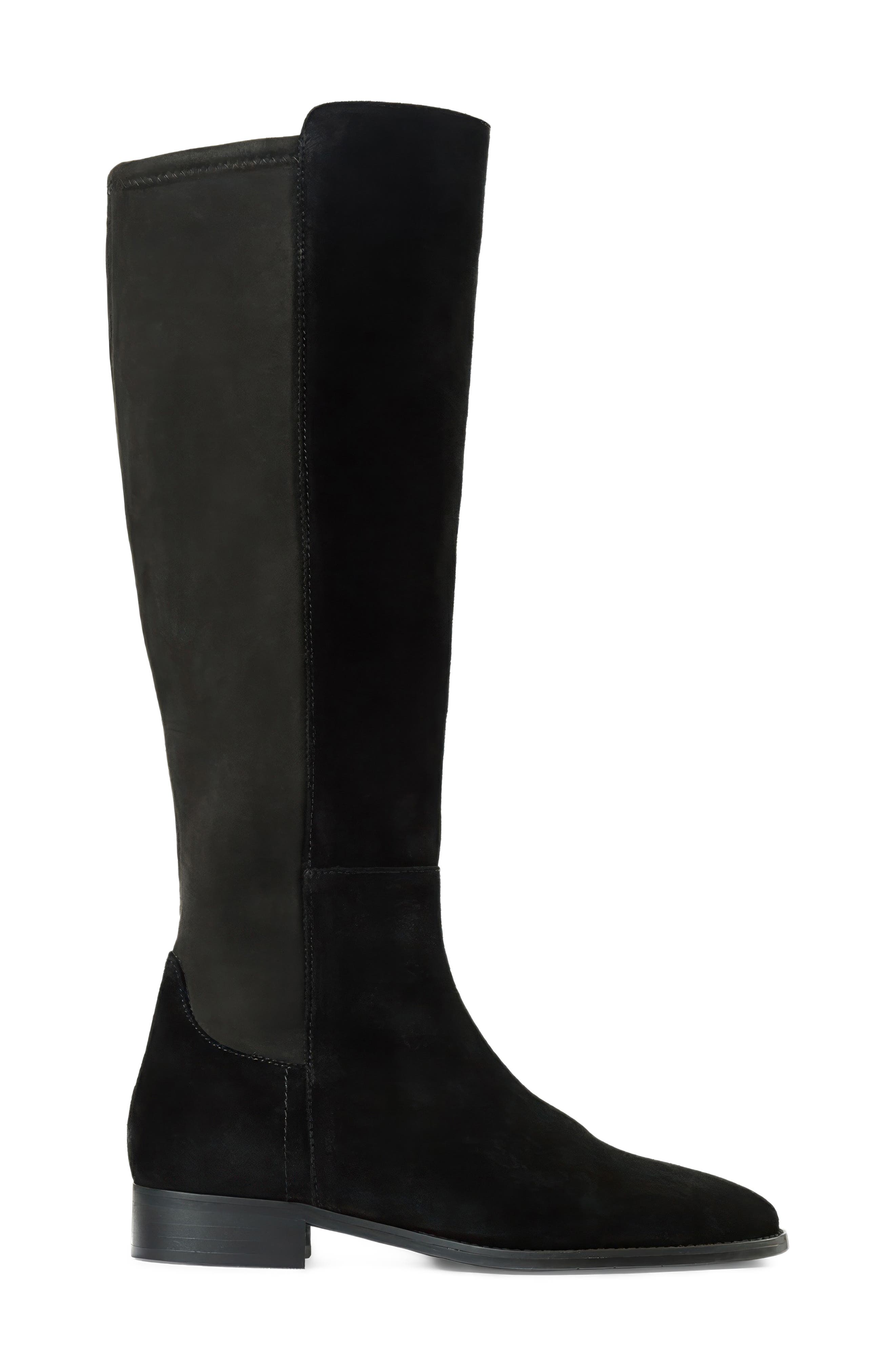 Sabrena Stretch Knee High Boot, Alternate, color, BLACK SUEDE