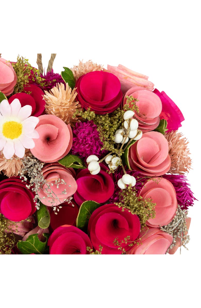 Northlight Mixed Floral and Berries Artificial Valentine's Day Heart Wreath - 10.25", Alternate, color, 