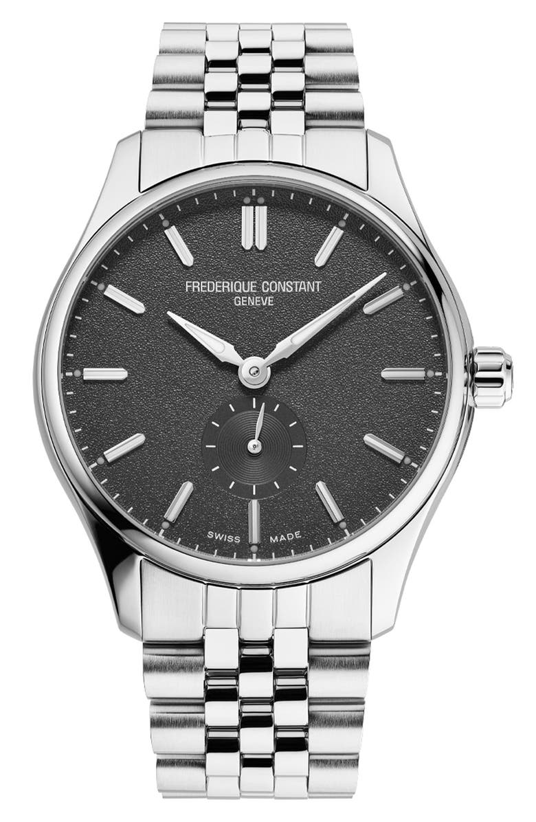 FREDERIQUE CONSTANT Classics Index Automatic Bracelet Watch, 39mm, Main, color, Silver