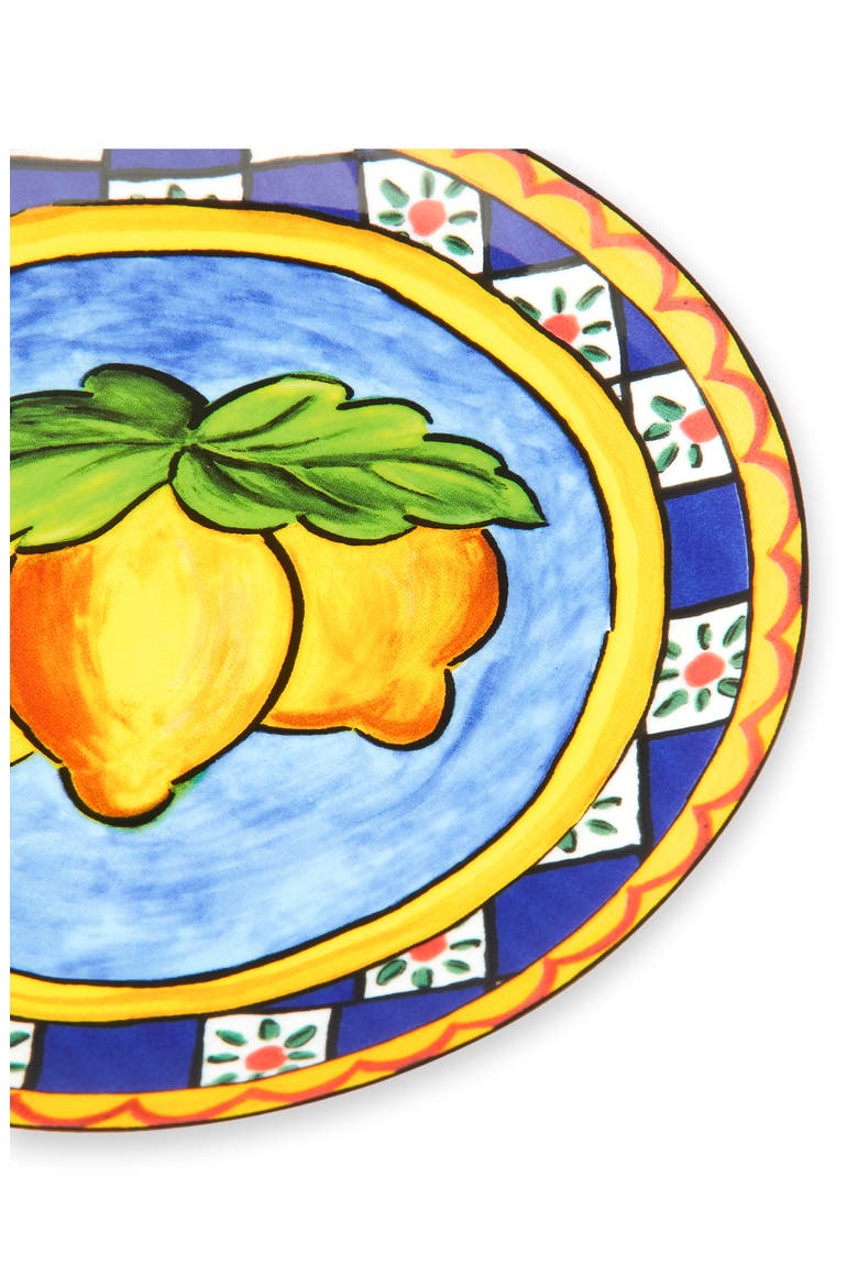 Set of 2 Carretto Lemon Porcelain Bread Plates, Alternate, color, YELLOW