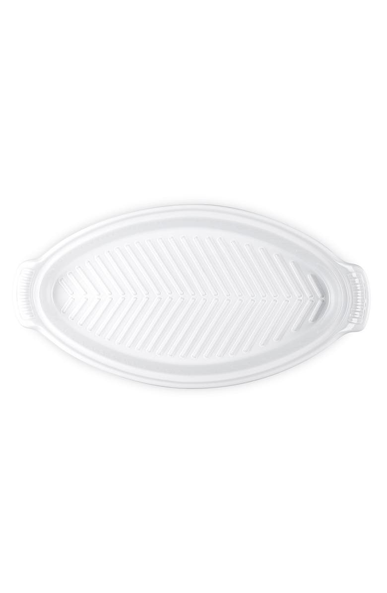 Le Creuset Heritage Covered Stoneware Fish Baker, Alternate, color, White