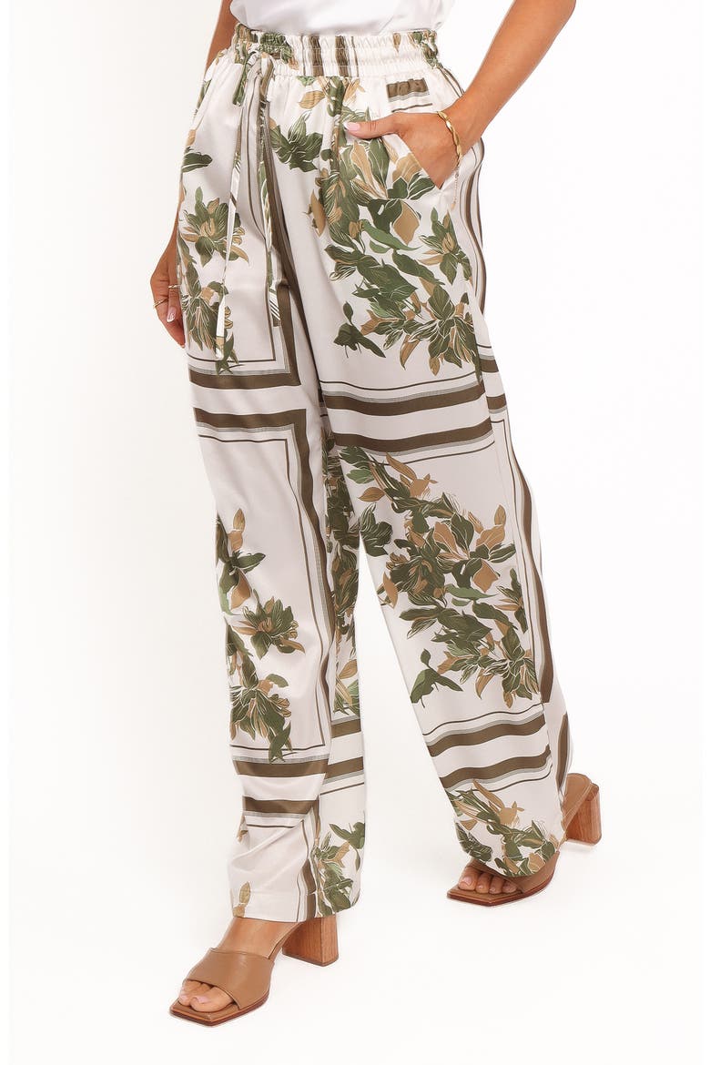 Wren Linen Pants, Alternate, color, OLIVE PRINT