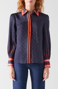 LK Bennett Honey Playing Cards Shirt