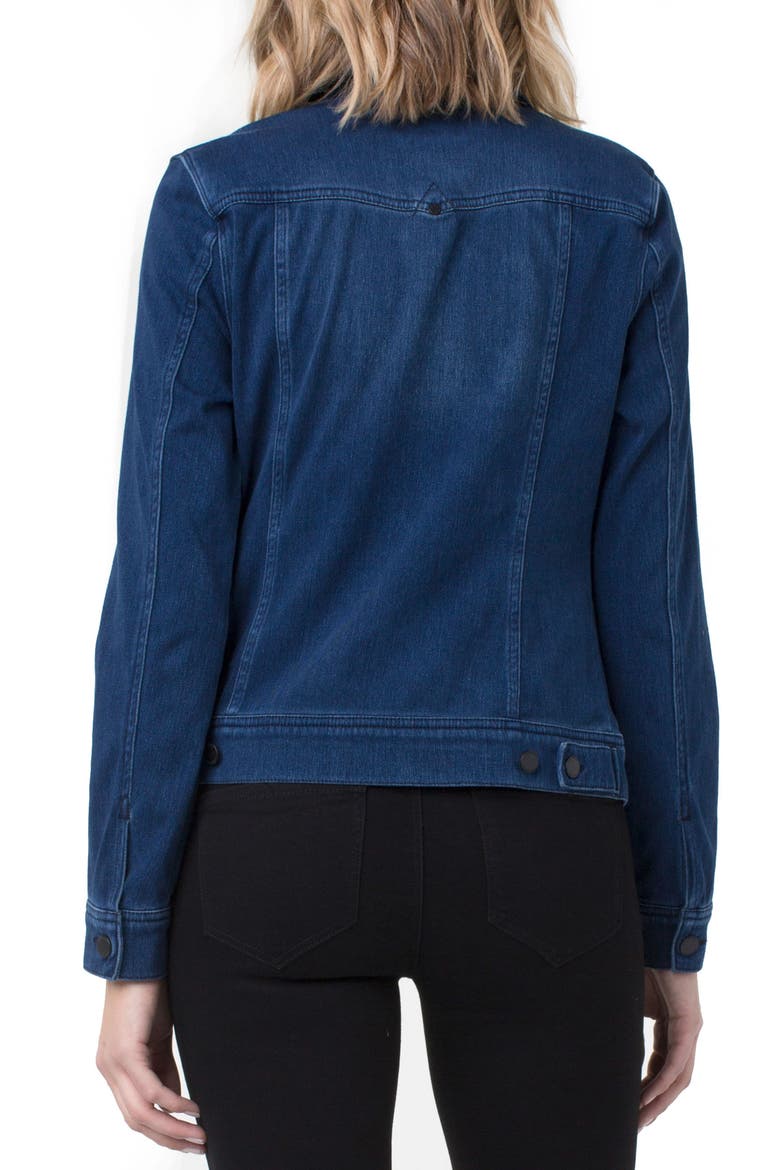 Liverpool Knit Denim Jacket, Alternate, color, DARK AMERICANA