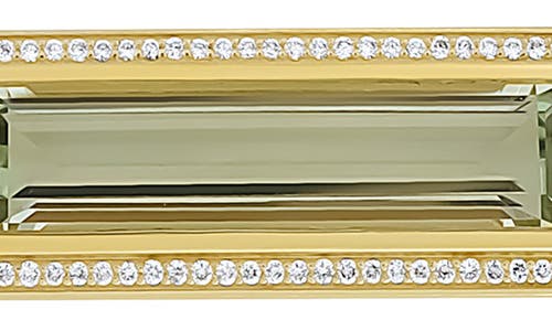 Bony Levy Green Amethyst & Diamond Pavé Pendant Necklace In Gold