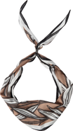 Brunello Cucinelli Cocoa leaves print foulard