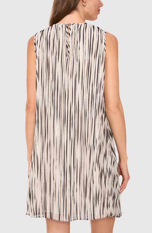Halogen ® Stripe Pleated Sleeveless Shift Dress