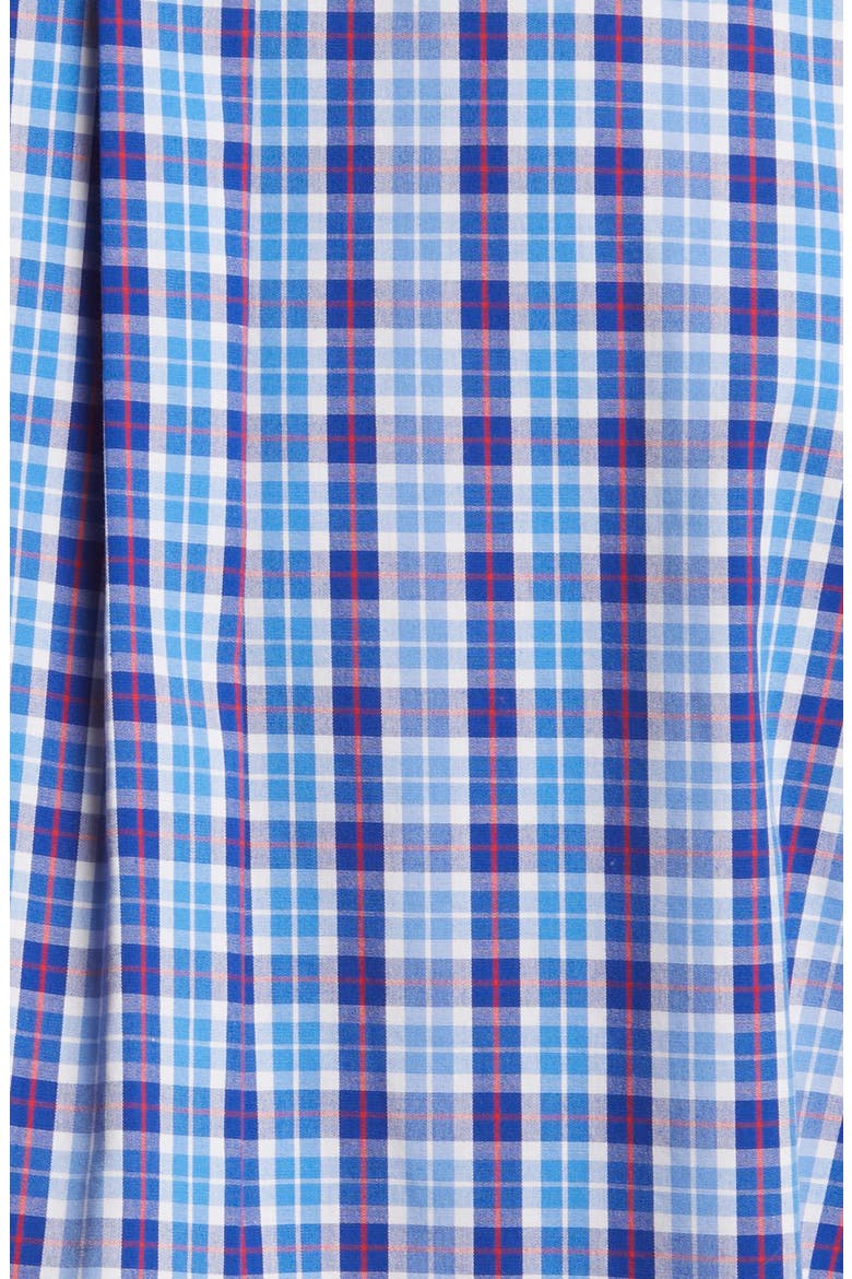Tattersall Classic Fit Stretch Poplin Button-Down Shirt, Alternate, color, NEWPORT BLUE