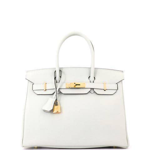 Birkin Handbag Grey Togo with Gold Hardware 30