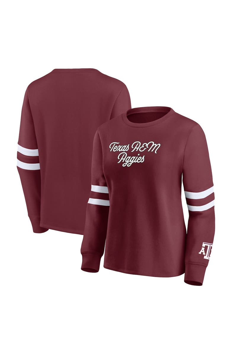 FANATICS Women's Fanatics Branded Maroon Texas A&M Aggies Home Stretch Pullover Sweatshirt, Main, color,