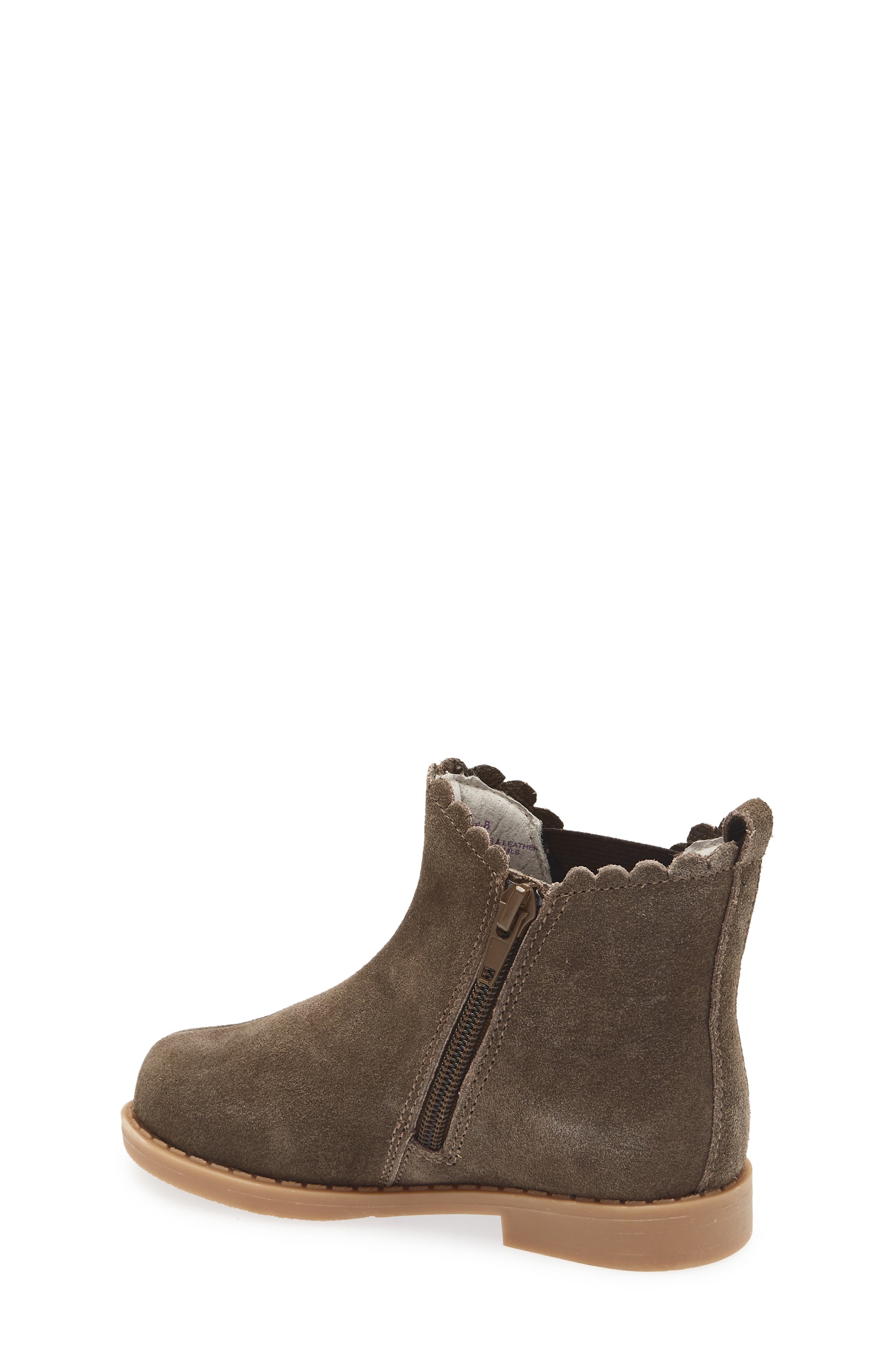 L'AMOUR Kids' Nicola Scalloped Bootie, Alternate, color, Brown