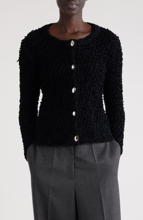 Wool Blend Bouclé Cardigan