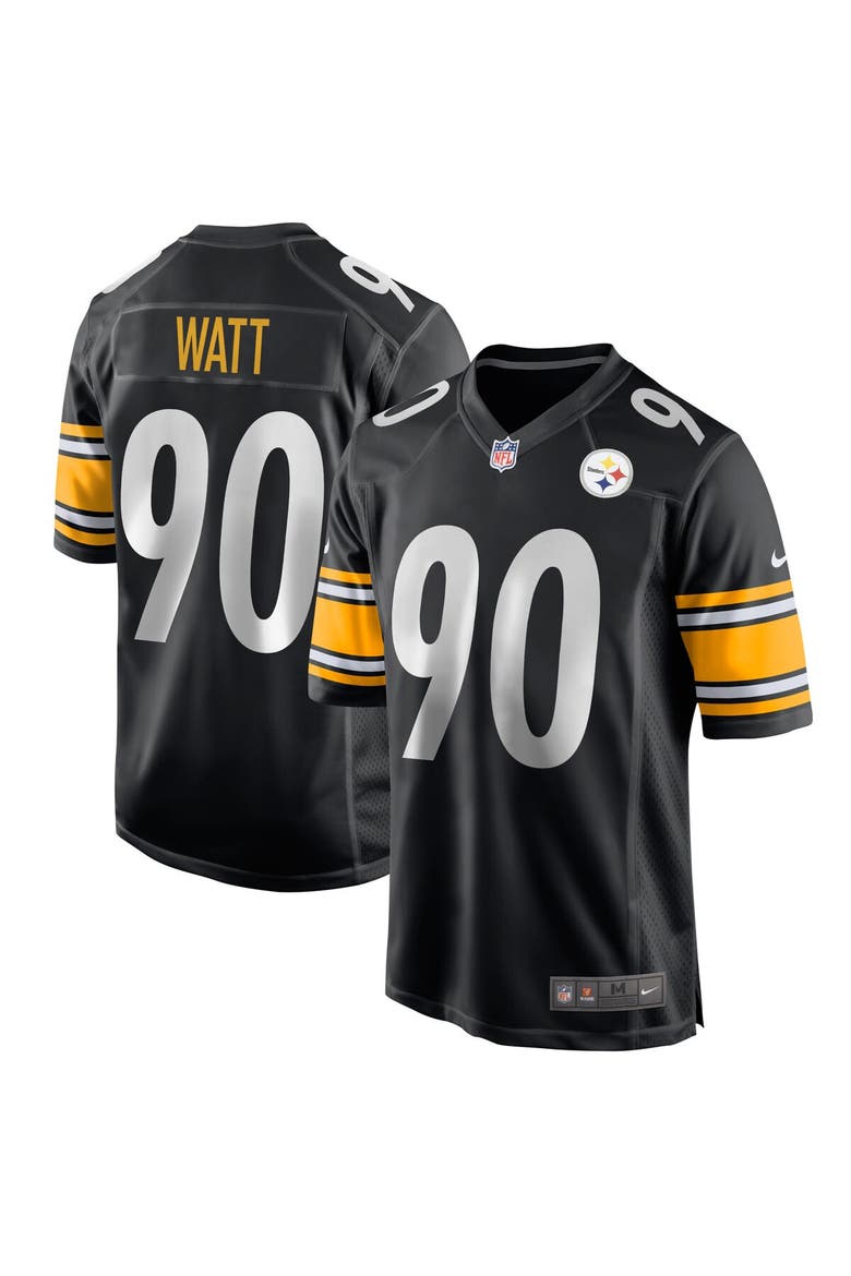 Men's Nike T.J. Watt Black Pittsburgh Steelers Game Jersey, Main, color, Black