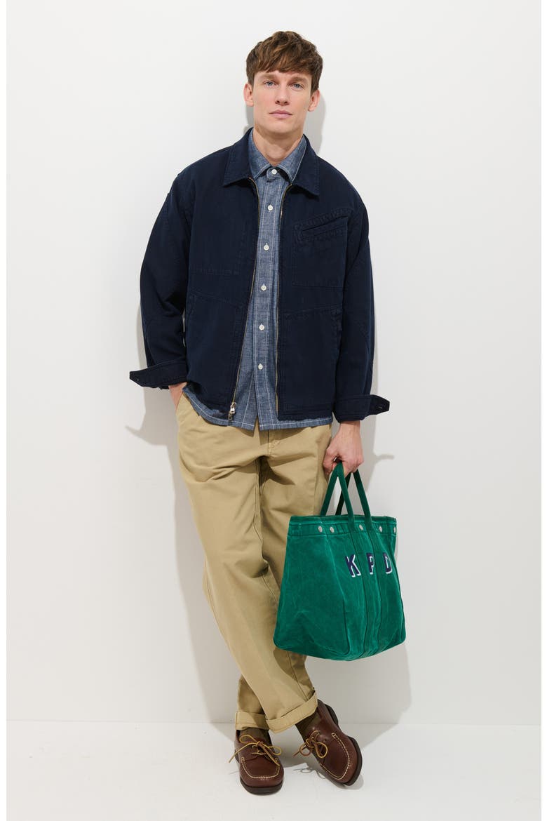 Andre Cotton Blend Twill Jacket, Alternate, color, DARK NAVY