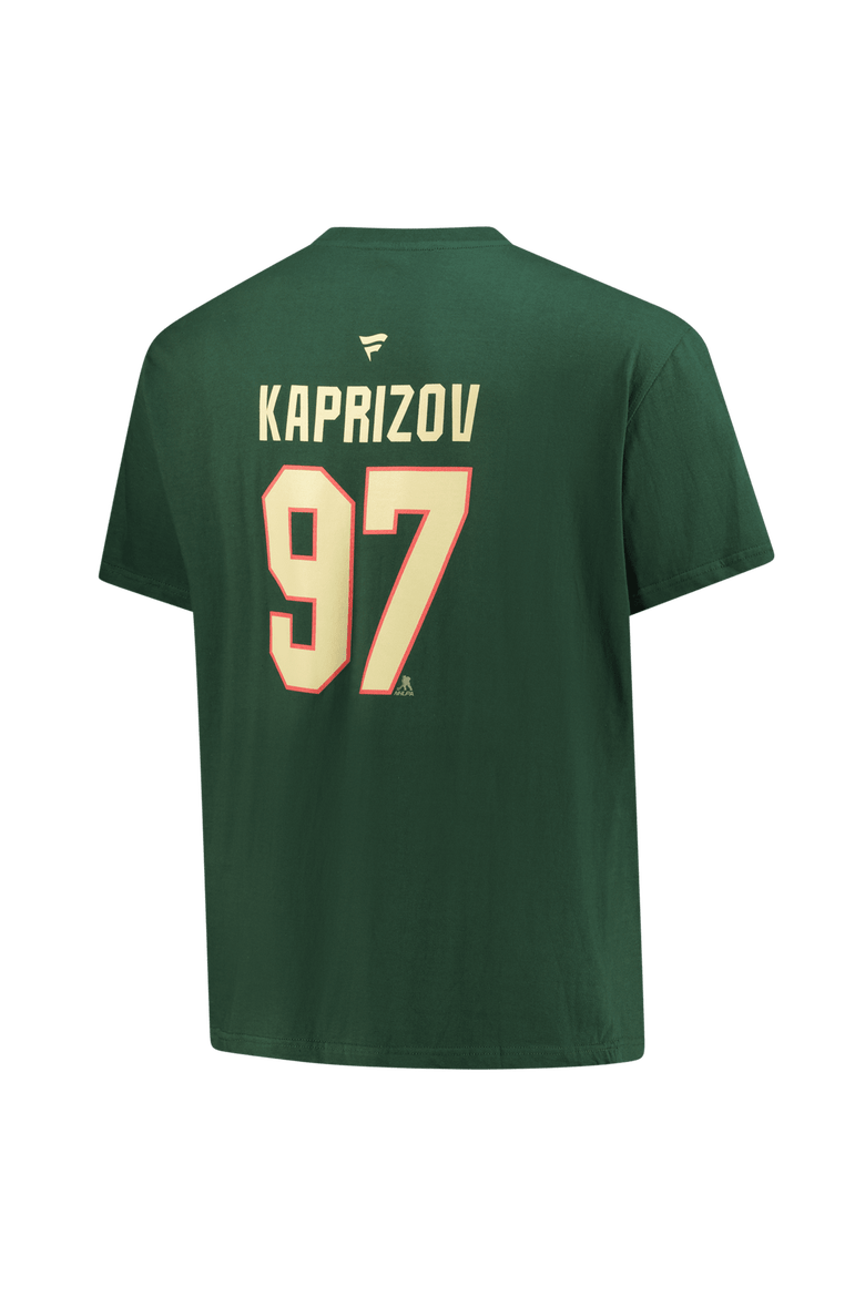 Men's Fanatics Kirill Kaprizov Dark Green Minnesota Wild Big &Tall Name & Number T-Shirt, Alternate, color, Dark Green