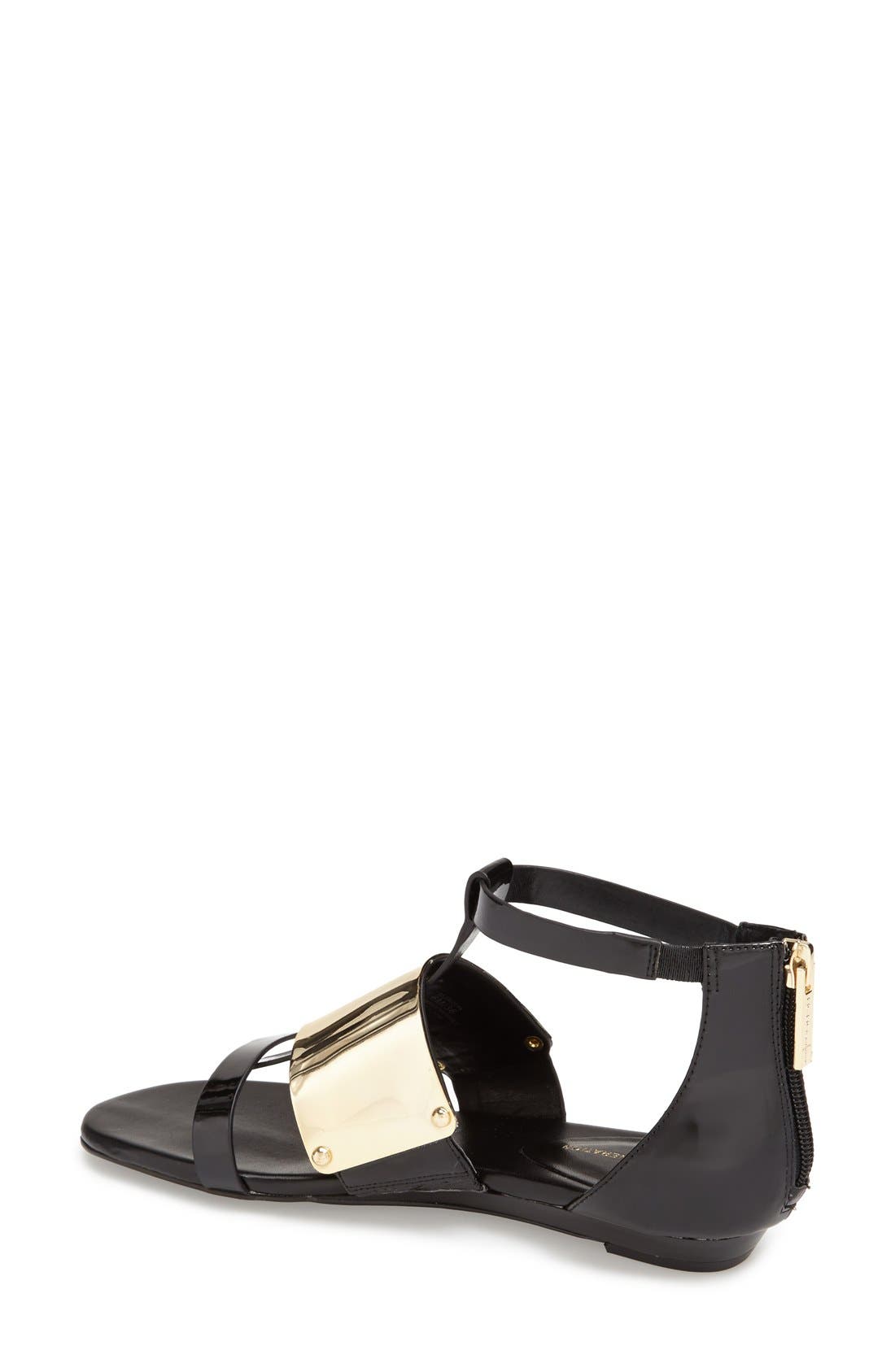 'Angelika' Gladiator Sandal, Alternate, color, BLACK