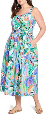 NIC+ZOE Sophie Island Beat Cotton Midi Sundress