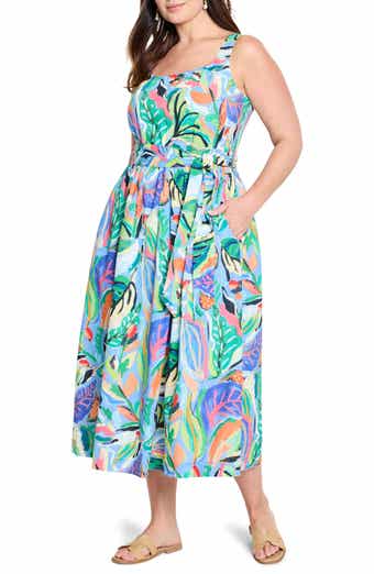 NIC+ZOE Sophie Island Beat Cotton Midi Sundress