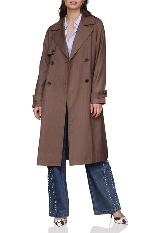 Avec Les Filles Relaxed Duster Trench Coat In Brown