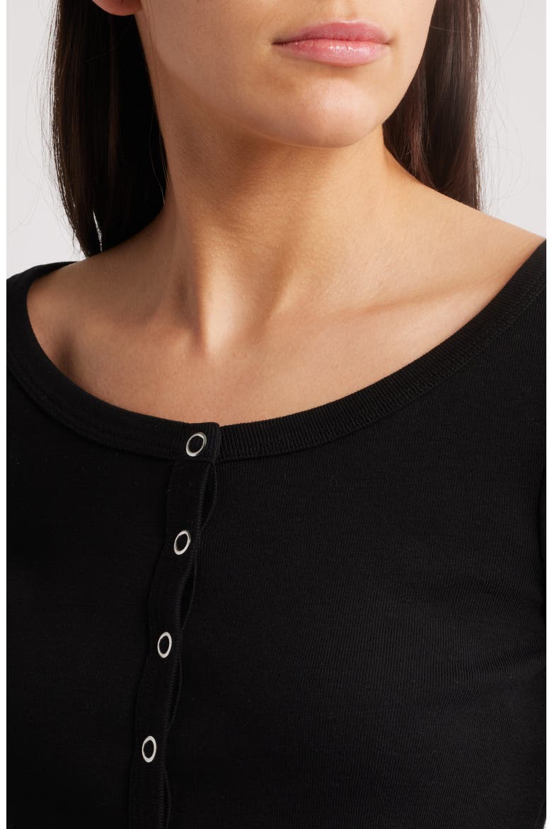 Scoop Neck Cotton Cardigan, Alternate, color, BLACK