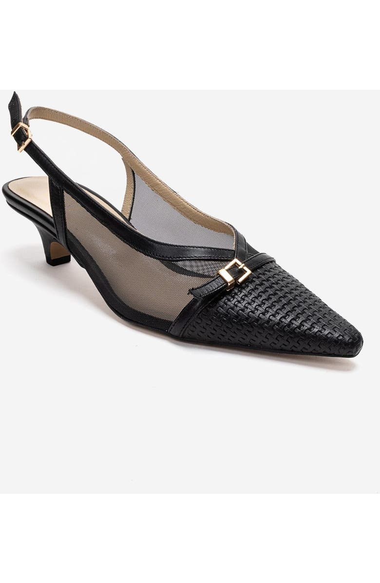 Prologue Shoes Laviera Mesh Slingback Pump, Alternate, color, Black