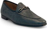 Mezlan Bit Ornament Python Embossed Leather Loafer
