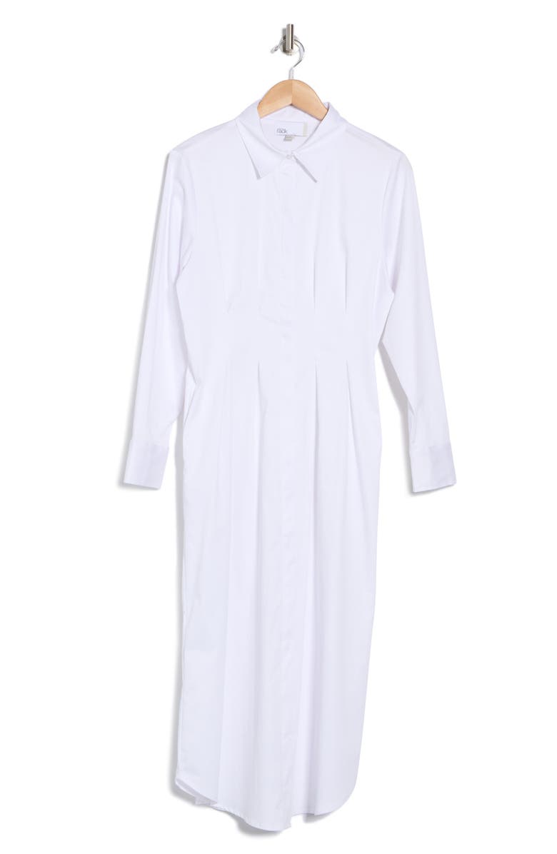 NORDSTROM RACK Long Sleeve Cotton Blend Shirtdress, Alternate, color,