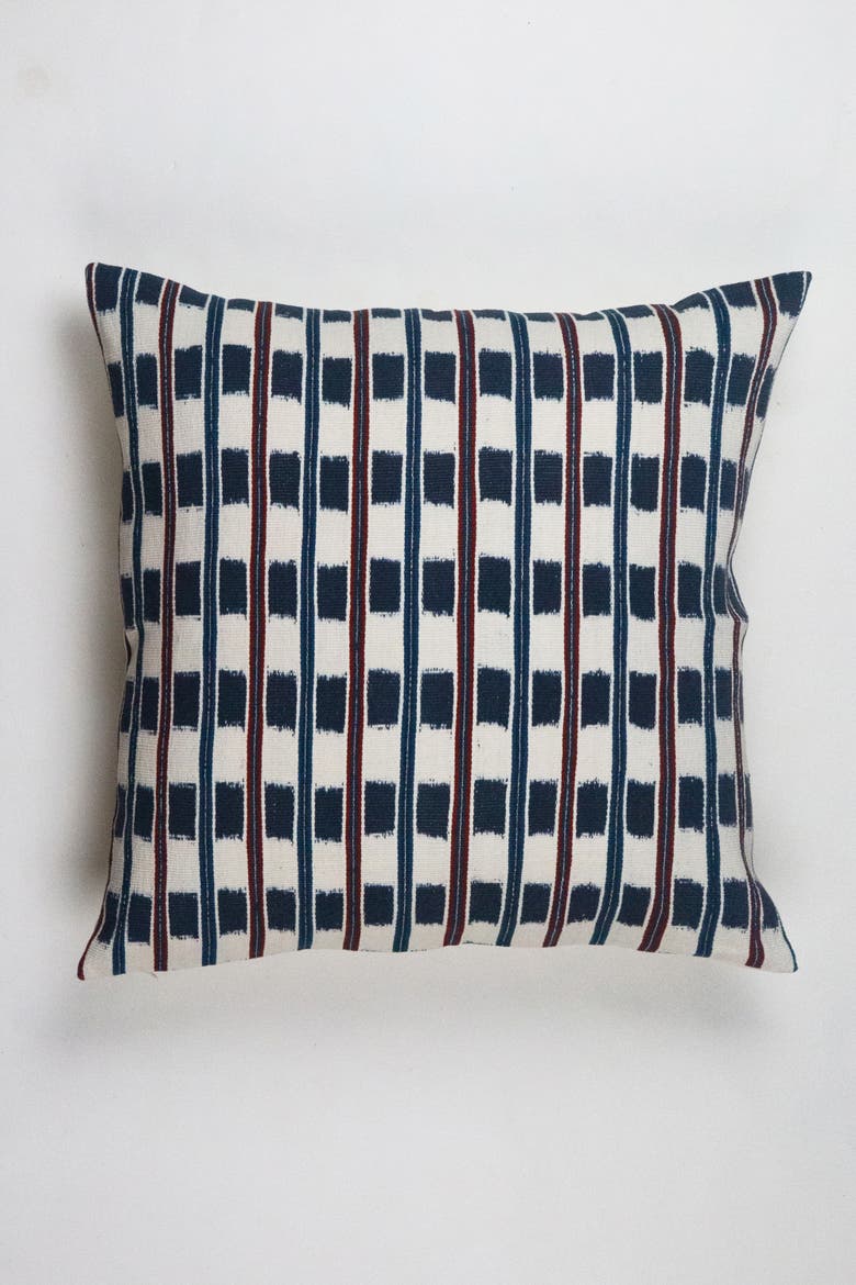 Santiago Atitlan  Jaspe Handwoven Throw Pillow, Alternate, color, Blue