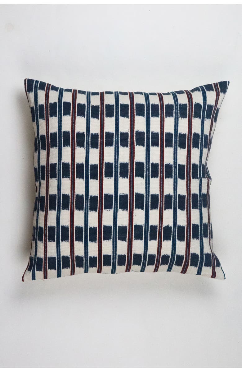 Archive New York Santiago Atitlan  Jaspe Handwoven Throw Pillow, Alternate, color, Blue