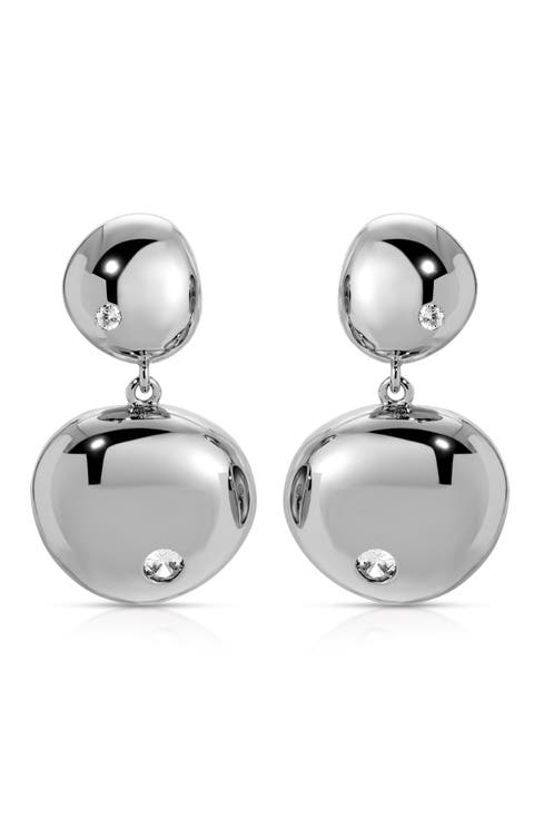 Polished Pebble Drop Earrings