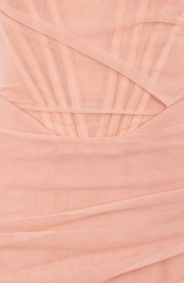 HOUSE OF CB Leila Mesh Strapless Corset Dress, Alternate, color, 