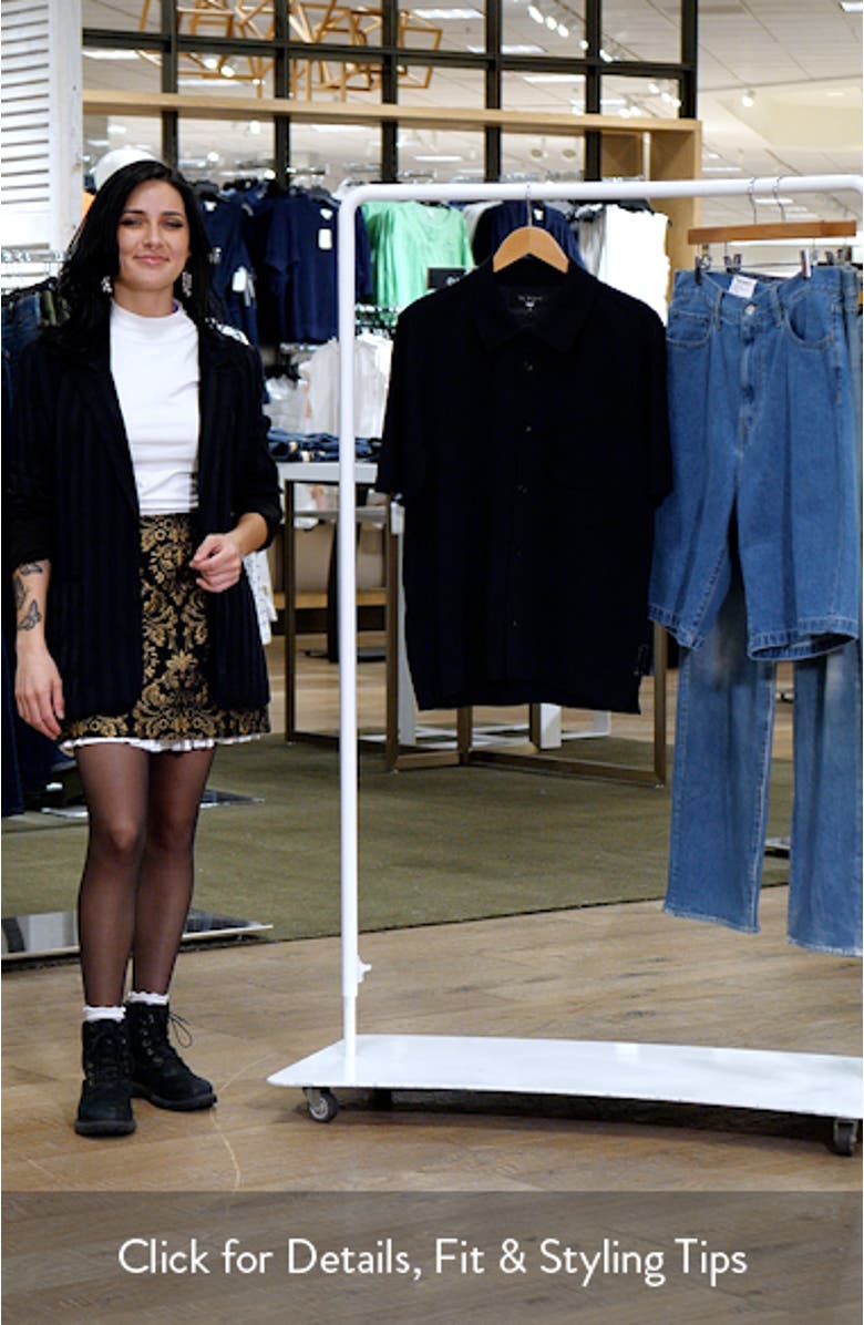 Dalton Short Sleeve Knit Cotton Blend Button-Up Shirt, sales video thumbnail