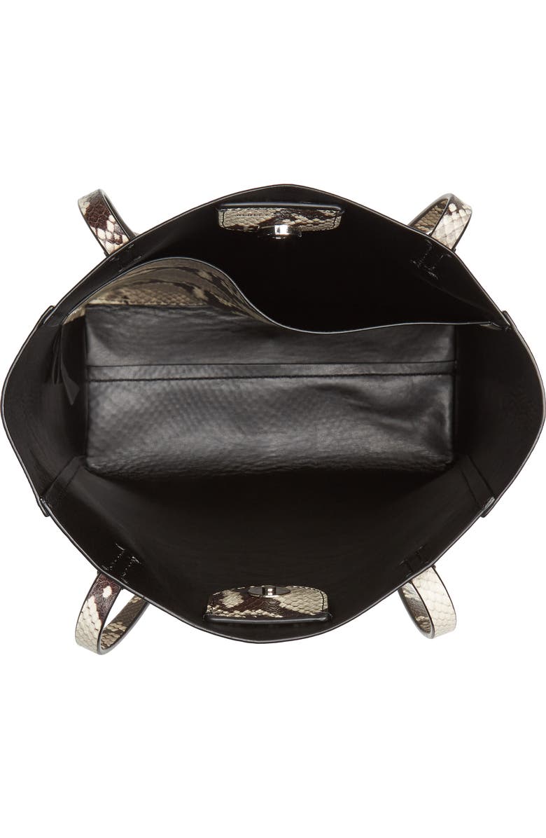 Rebecca Minkoff Small Stella Embossed Leather North/South Tote, Alternate, color,