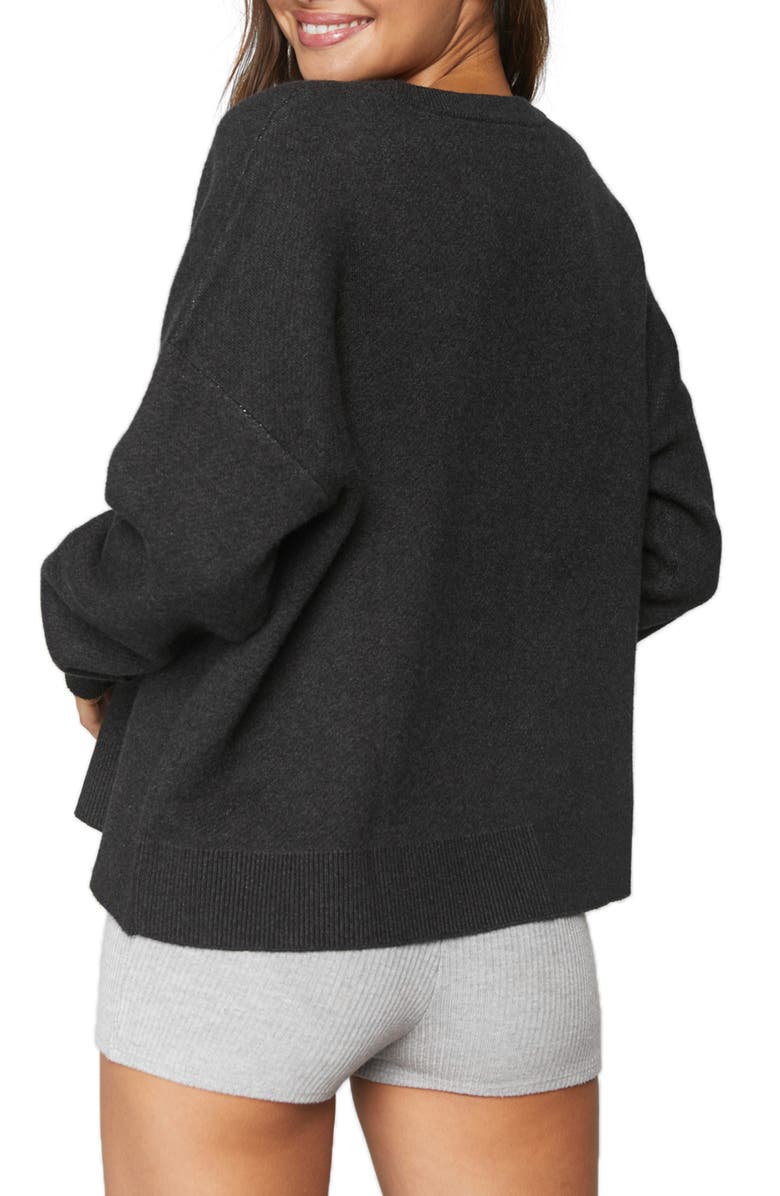 Spiritual Gangster Glow Up Choose Happiness Graphic Sweater, Alternate, color,