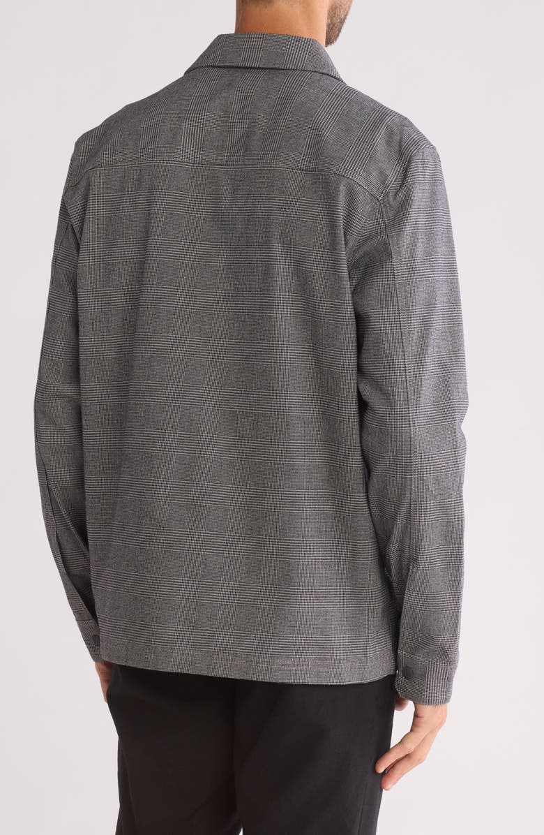 Ben Sherman Glen Plaid Shacket, Alternate, color, Charcoal