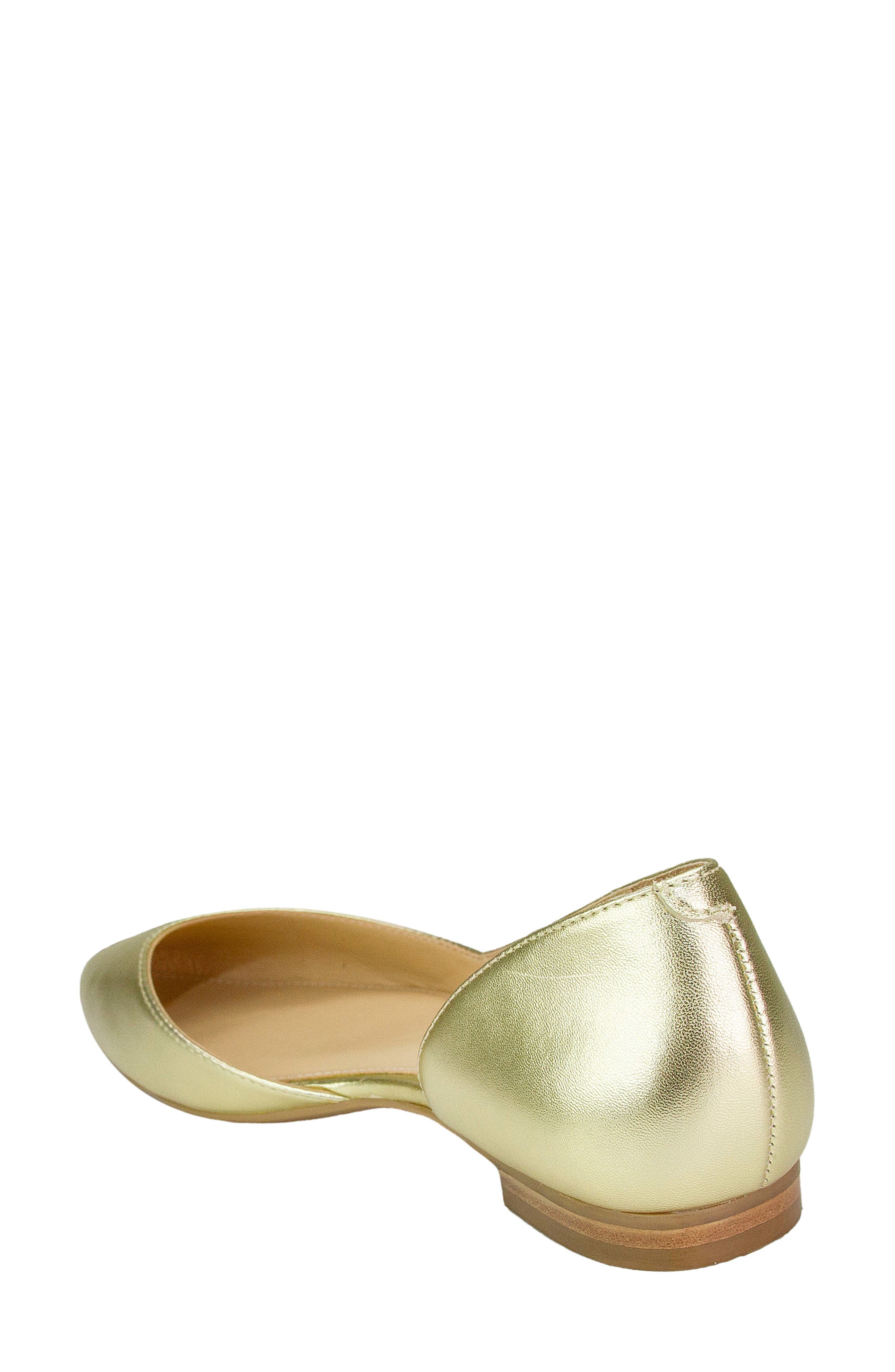 'Sunny' Half d'Orsay Flat, Alternate, color, GOLD 788